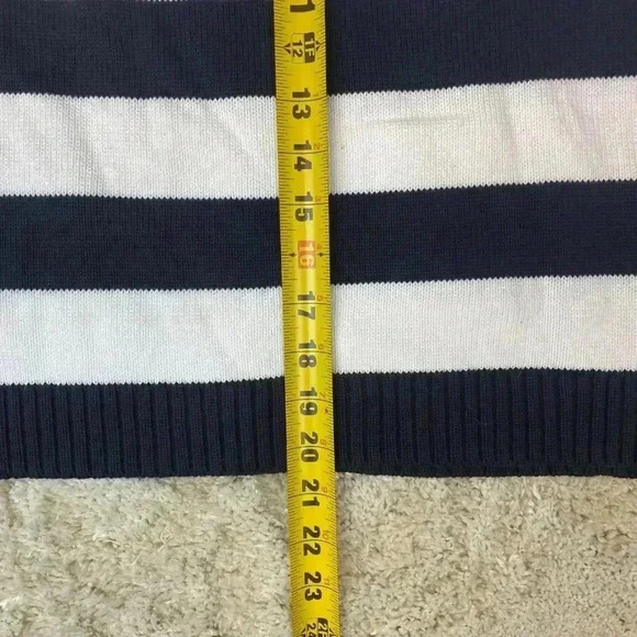 NWT Denim & Co Women's Knit Striped Black & White Tank Top Size XXL Square Neck - Picture 4 of 7